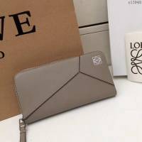 LOEWE錢包 122N89 頭層皮幾何錢包 羅意威原單長錢包  sl2048