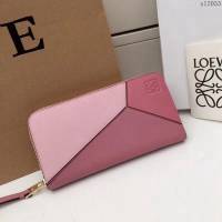 LOEWE錢包 122N89 頭層皮幾何錢包 羅意威原單長錢包  sl2053
