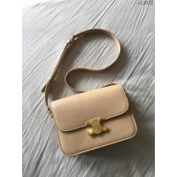 CELINE女包 byhedi新品系列 box皮女單肩包 倒雙C字蝴蝶黃銅鎖扣 賽琳斜挎包  sl2072