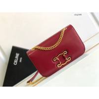 Celine專櫃2022冬季新款鏈條肩背包 199813 賽琳中號TRIOMPHE FRAME牛皮革單肩包 sldj2355