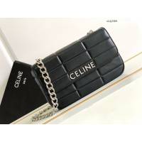 Celine專櫃2022新品絎縫鏈條羊皮斜挎包 賽琳MATELASSé MONOCHROME絎縫羊皮革鏈條肩背包 sldj2369