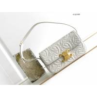 Celine專櫃2022新款Triomphe Shoulder Bag 賽琳最新款羊皮絎縫限定凱旋門腋下包 sldj2406