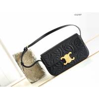 Celine專櫃2022新款Triomphe Shoulder Bag 賽琳最新款羊皮絎縫限定凱旋門腋下包 sldj2407