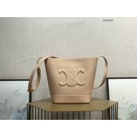 Celine專櫃2023s春夏新品CUIR TRIOMPHE小號繡花光滑牛皮水桶包 賽琳百搭斜挎肩背女包 sldj2435