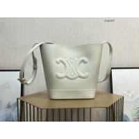 Celine專櫃2023s春夏新品CUIR TRIOMPHE小號繡花光滑牛皮水桶包 賽琳百搭斜挎肩背女包 sldj2437