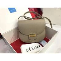 Celine女包 賽琳掌紋牛皮小號單肩斜挎包 Celine Trotteur復古馬鞍包  slyd2000