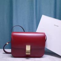 Celine女包 賽琳全新升級手搓紋系列 Celine box豆腐包 Celine單肩斜挎女包 78008  slyd2010