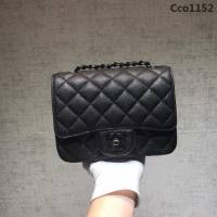 CHANEL香奈兒 独家背景实拍 cf经典 1115#方胖子 最顶级版本 最新细球纹原厂小牛皮 纯钢五金 時尚百搭 鏈條單肩斜挎包  Cco1152