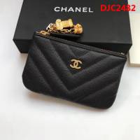 CHANEL香奈兒 頂級原單 18年早春新款系列 貓頭鷹吊墜 顆粒壓花牛皮零錢包 82365  DJC2482