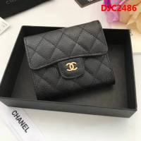 CHANEL香奈兒 海外原單 進口顆粒壓花牛皮 女款短錢夾 A82288  DJC2486