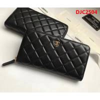 CHANEL香奈兒 頂級原單 原廠綿羊皮 女款拉鏈錢包 A50097  DJC2504