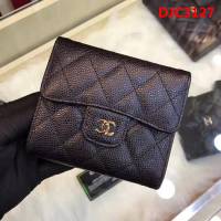 CHANEL香奈兒 經典系列 CF短三折錢包 後面有零錢包 荔枝紋頭層牛皮 82288  DJC3127