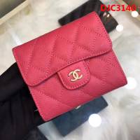 CHANEL香奈兒 古巴CU系列 CF短三折錢包 頭層小牛皮v紋 82288  DJC3140