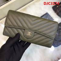 CHANEL香奈兒 古巴CU系列 cf長款錢包 進口鹿紋牛皮v格紋 復古鎏金扣 80758  DJC3174