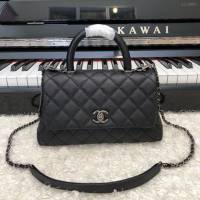 Chanel女包 92990 Chanel鏈條包 小顆粒球紋皮 最頂級複刻手工製作 香奈兒爆款小號手提女包  djc3950