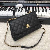 Chanel女包 92990 Chanel鏈條包 小顆粒球紋皮 最頂級複刻手工製作 香奈兒爆款小號手提女包  djc3951