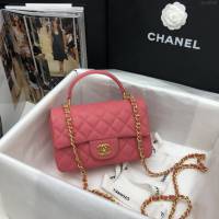 Chanel女包 香奈兒專櫃經典走秀款手提女包 Chanel果粒壓花小牛皮口蓋包  djc4329