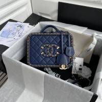 Chanel女包 香奈兒專櫃最新款手提肩背大號化妝包 Chanel化妝盒子包 AS93343  djc4349