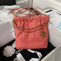 Chanel專櫃新款mini22鏈條女包 香奈兒23BAS3980顆粒22bag經典黑色款迷你版牛皮包 djc5501