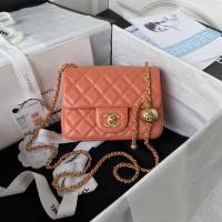 Chanel專櫃新款單肩斜挎鏈條女包 香奈兒AS1786爆款金屬cfmini口蓋包 djc6153