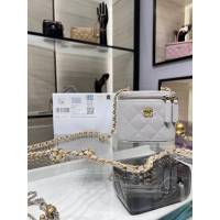 Chanel專櫃新款羊皮鏈條小金球女包 香奈兒22C新品新色霧霾藍小盒子AP1447Y djc6374