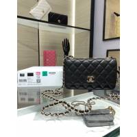 Chanel專櫃新款Woc鏈條女包 香奈兒trendy小羊皮翻蓋開合單肩斜挎包 A84456Y djc6395