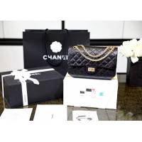 Chanel專櫃新款鏈條女包 香奈兒真品級複刻系列黑色中號肩背包 djc6694