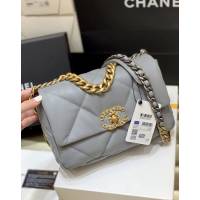 Chanel專櫃經典款19bag鏈條女包 香奈兒歐洲原廠GR正品山羊皮手提肩背包 djc6767