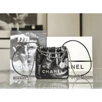 Chanel專櫃新款黑銀鏈條女包 香奈兒春夏系列火爆珍珠鏈條Mini22bag djc6770