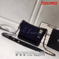 香奈兒CHANEL *Gabrielle 2018巴黎漢堡系列羊毛刺繡簽名流浪包 DSC1002