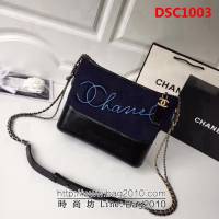 香奈兒CHANEL *Gabrielle 2018巴黎漢堡系列羊毛刺繡簽名流浪包 DSC1003