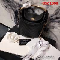香奈兒CHANEL2018新款Chanel水桶包拼復古掉色五金手柄水染羊皮 DSC1008