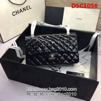 香奈兒CHANEL 升級版A1112小羊皮金銀鏈條單肩斜挎包 DSC1056