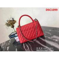 香奈兒CHANEL中號Chanel Coco handle全新頂級翻蓋單肩鏈條手柄包 肩帶可拆卸 DSC1099
