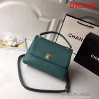 香奈兒CHANELChane Handle 新品復古設計 正品打版原版皮配水蛇皮手提斜挎包 DSC1122