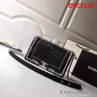 香奈兒CHANEL Leboy小牛皮編織鏈條包 DSC1129