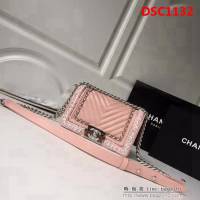 香奈兒CHANEL Leboy小牛皮編織鏈條包 DSC1132