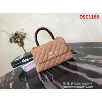 香奈兒CHANEL小號Chanel Coco handle全新頂級翻蓋單肩鏈條手柄包 肩帶可拆卸DSC1189
