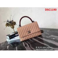 香奈兒CHANEL中號Chanel Coco handle全新頂級翻蓋單肩鏈條手柄包 肩帶可拆卸DSC1190