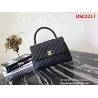 香奈兒CHANEL大號Chanel Coco handle全新頂級翻蓋單肩鏈條手柄包DSC1217
