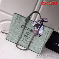 香奈兒CHANEL 2018早春度假系列最新火爆大號帆布沙灘包手提購物袋 DSC1293