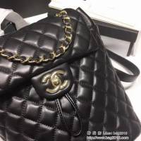 香奈兒CHANEL 中號91121Backpack全羊皮製作雙肩背包 DSC1313