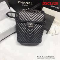 香奈兒CHANEL 原版複刻91122 V線背包Backpack 時尚雙肩包 DSC1329
