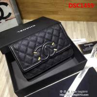 香奈兒CHANELChane*Woc細球紋小牛皮多功能時尚鏈條跨包 手拿斜挎通用 DSC1459
