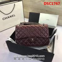 香奈兒CHANEL 升級版A1113全新經典小羊皮金銀鏈條單肩斜挎包 DSC1767