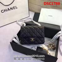 香奈兒CHANEL 升級版A1115全新經典小羊皮金銀鏈條單肩斜挎包 DSC1788