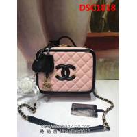 香奈兒CHANEL93342四方盒化妝包 2018新品魚子醬牛皮包 DSC1818