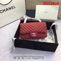 香奈兒CHANEL 升級版V線1116進口球紋皮單肩斜挎鏈條包 DSC1826