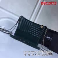 香奈兒CHANEL2018年新款V格 Chanel Gabrielle 墨綠色鏈條流浪包 DSC2072