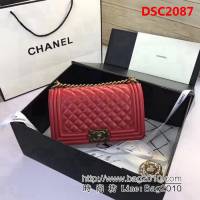 香奈兒CHANEL A67086菱格原版羊皮單肩斜挎鏈條包 DSC2087